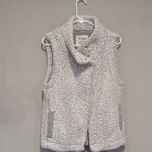 Dylan Women's Medium Soft Gray Sherpa Cotton Lined Vest